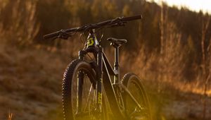 Preview wallpaper bike, mtb, black, nature