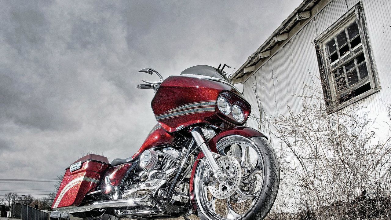 Download wallpaper 1280x720 bike, red, street, style hd, hdv, 720p hd  background