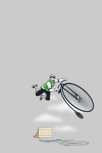 Preview wallpaper bike, stunt, jump, man