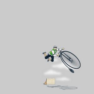 Preview wallpaper bike, stunt, jump, man