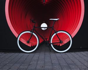 Preview wallpaper bike, transport, pipe, street