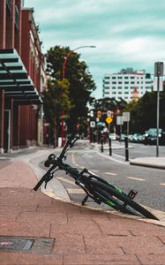 Preview wallpaper bike, transport, street, road, asphalt