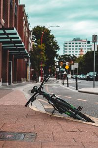 Preview wallpaper bike, transport, street, road, asphalt