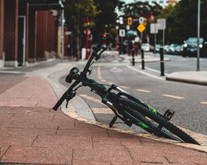 Preview wallpaper bike, transport, street, road, asphalt