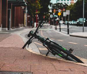 Preview wallpaper bike, transport, street, road, asphalt