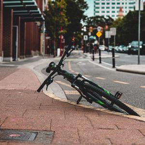 Preview wallpaper bike, transport, street, road, asphalt
