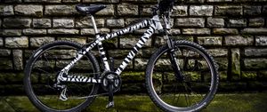 Preview wallpaper bike, wall, bricks, moss