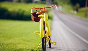 Preview wallpaper biking, summer, grass, light, road