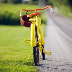 Preview wallpaper biking, summer, grass, light, road