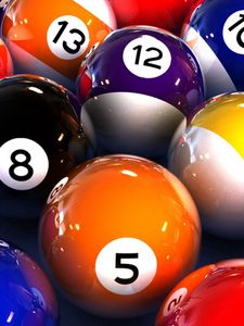 Preview wallpaper billiards, ball, number