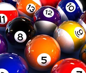 Preview wallpaper billiards, ball, number