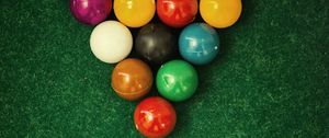 Preview wallpaper billiards, balls, cloth, snooker, pool
