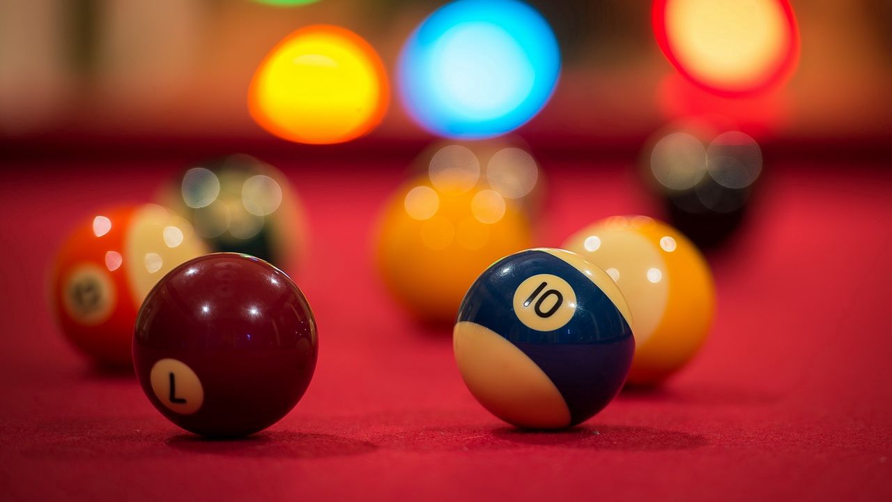 Wallpaper billiards, table, colorful, game