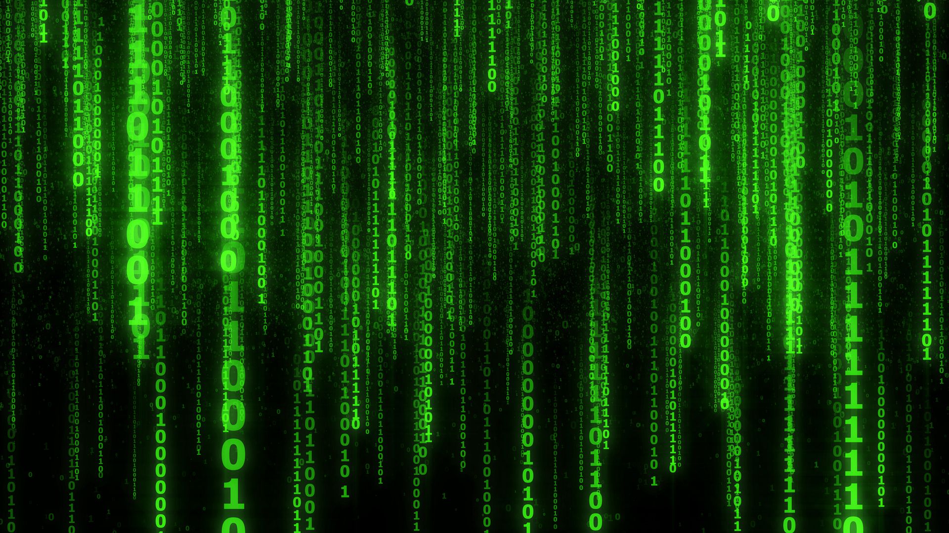 Download wallpaper 1920x1080 binary code, code, numbers, green, glow full  hd, hdtv, fhd, 1080p hd background