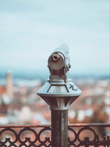 Preview wallpaper binocular, telescope, city, overview