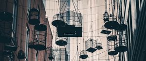 Preview wallpaper bird cages, buildings, architecture, installation