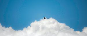 Preview wallpaper bird, clouds, sky, flight