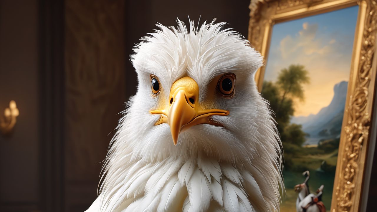 Wallpaper bird, feathers, white, beak