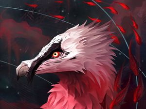 Preview wallpaper bird, fish, art, fantasy