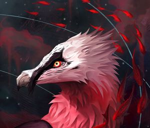 Preview wallpaper bird, fish, art, fantasy