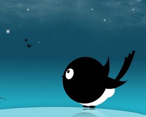 Preview wallpaper bird, graphics, sky