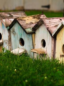 Preview wallpaper bird houses, birds, houses