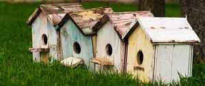 Preview wallpaper bird houses, birds, houses