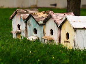 Preview wallpaper bird houses, birds, houses