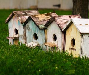 Preview wallpaper bird houses, birds, houses