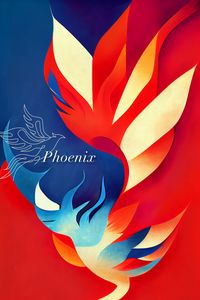 Preview wallpaper bird, phoenix, abstraction, text