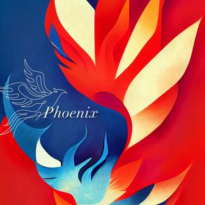 Preview wallpaper bird, phoenix, abstraction, text