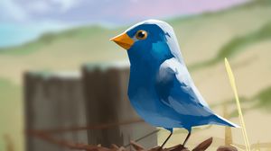 Preview wallpaper bird, wire, art