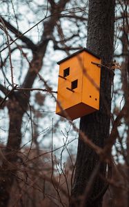 Preview wallpaper birdhouse, wood, brown