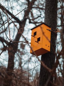 Preview wallpaper birdhouse, wood, brown