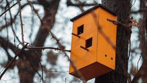 Preview wallpaper birdhouse, wood, brown