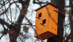 Preview wallpaper birdhouse, wood, brown