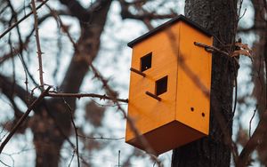 Preview wallpaper birdhouse, wood, brown