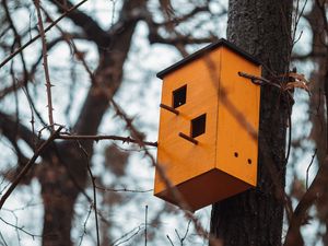 Preview wallpaper birdhouse, wood, brown