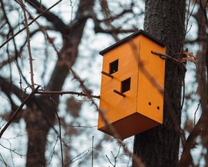 Preview wallpaper birdhouse, wood, brown