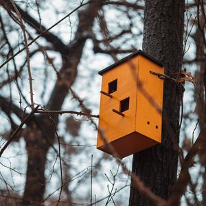 Preview wallpaper birdhouse, wood, brown