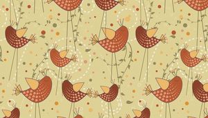 Preview wallpaper birds, ropes, drawing, surface