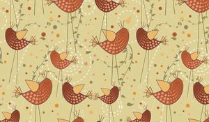 Preview wallpaper birds, ropes, drawing, surface