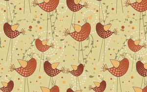 Preview wallpaper birds, ropes, drawing, surface