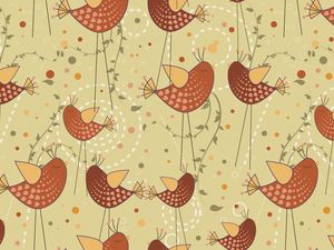 Preview wallpaper birds, ropes, drawing, surface