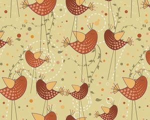 Preview wallpaper birds, ropes, drawing, surface