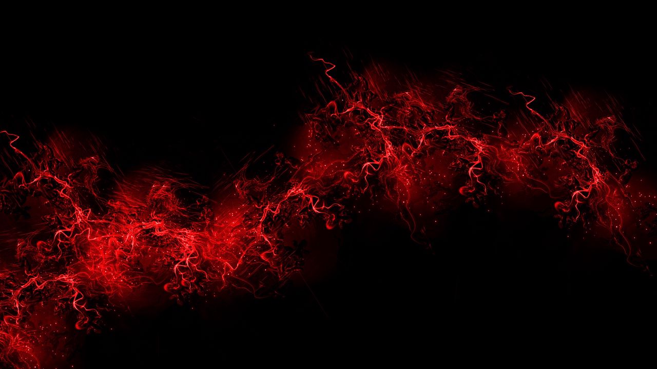 Download wallpaper 1280x720 black background, red, color, paint, explosion,  burst hd, hdv, 720p hd background
