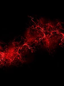 Preview wallpaper black background, red, color, paint, explosion, burst