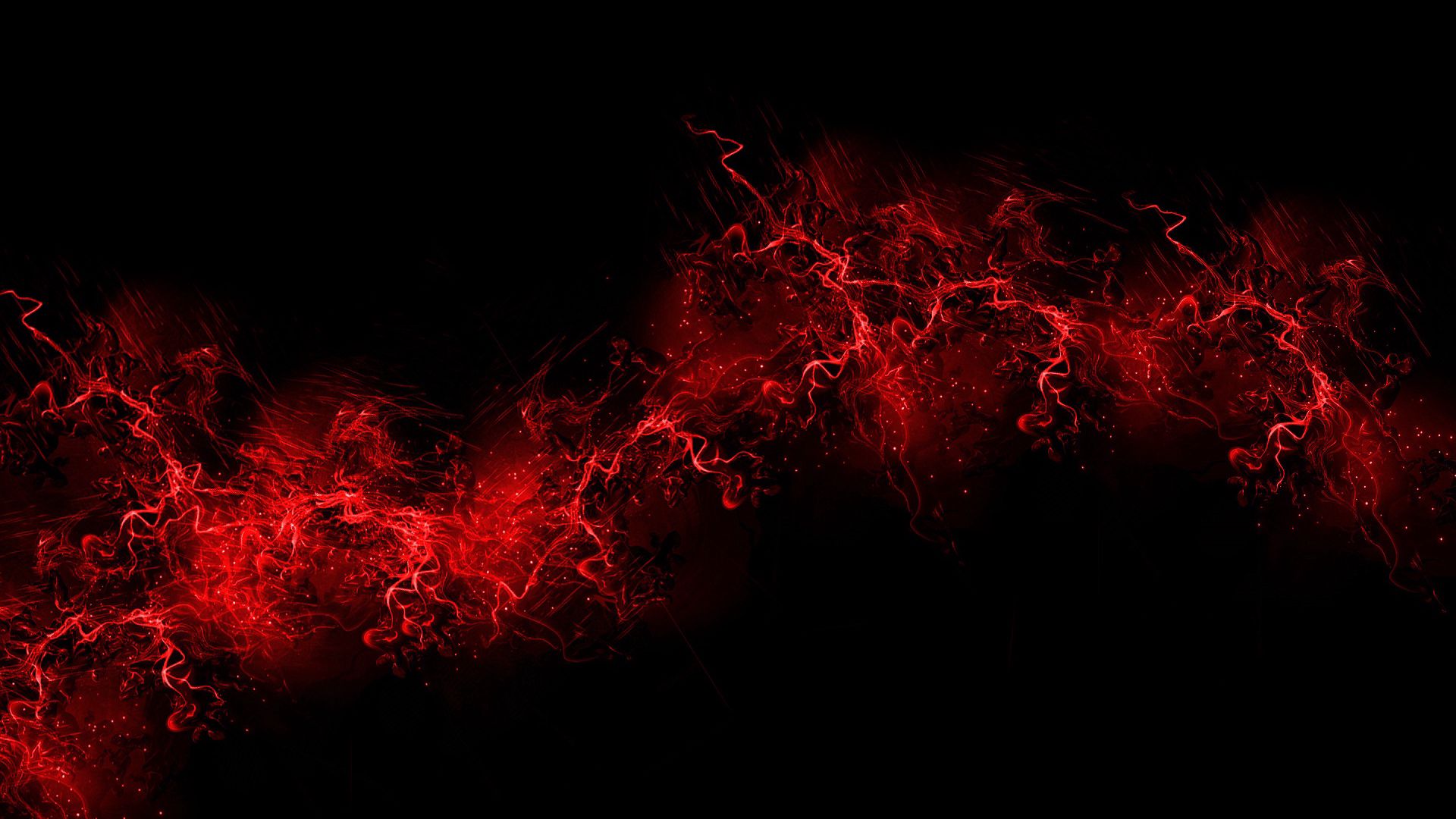 1920x1080 Wallpaper black background, red, color, paint, explosion, burst