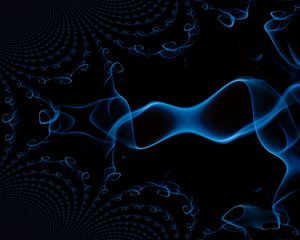 Preview wallpaper black background, smoke, line, abstraction