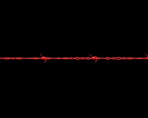 Preview wallpaper black, barbed wire, red